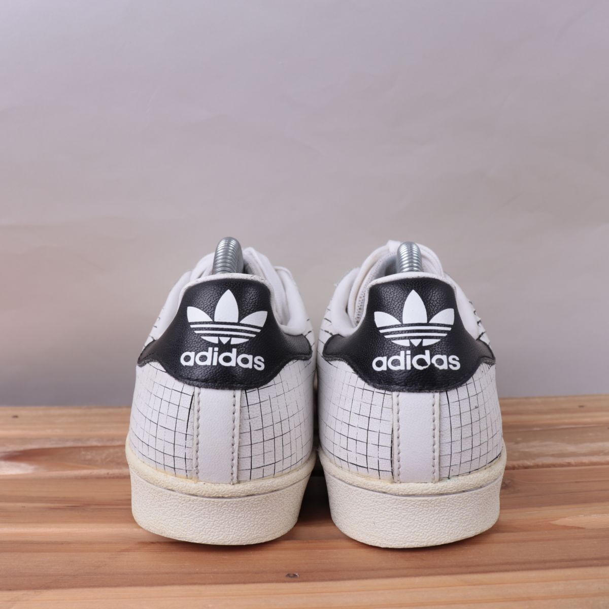 z1786 Adidas super Star US7 1/2 25.5cm/ белый белый чёрный черный adidas SUPERSTAR мужской спортивные туфли б/у