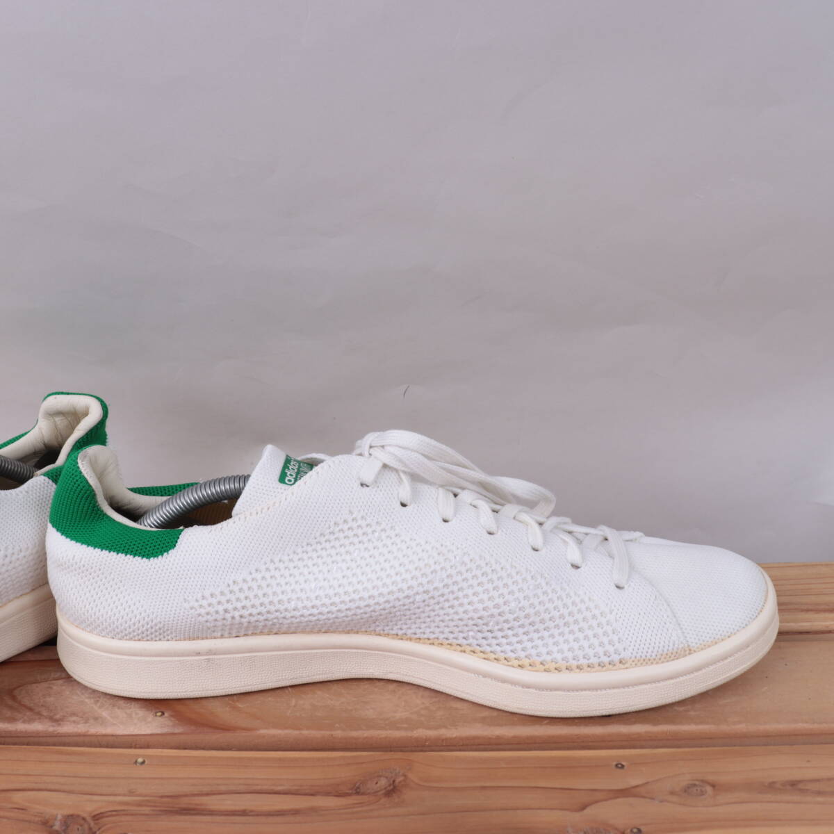 z2252 Adidas Stansmith prime вязаный US11 29.0cm/ белый белый зеленый adidas STAN SMITH OG PK мужской спортивные туфли б/у 