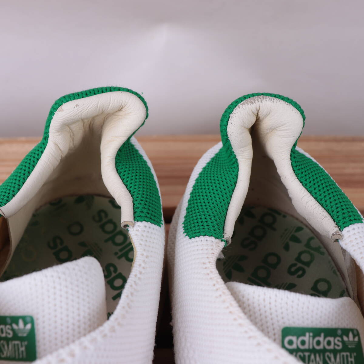 z2252 Adidas Stansmith prime вязаный US11 29.0cm/ белый белый зеленый adidas STAN SMITH OG PK мужской спортивные туфли б/у 