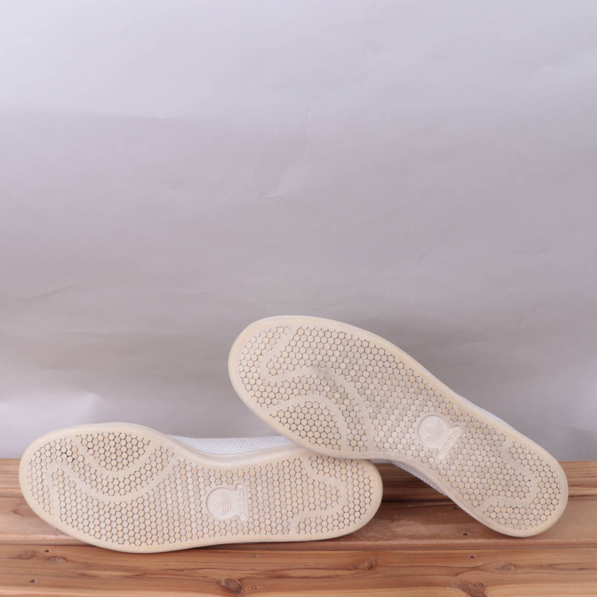 z2252 Adidas Stansmith prime вязаный US11 29.0cm/ белый белый зеленый adidas STAN SMITH OG PK мужской спортивные туфли б/у 