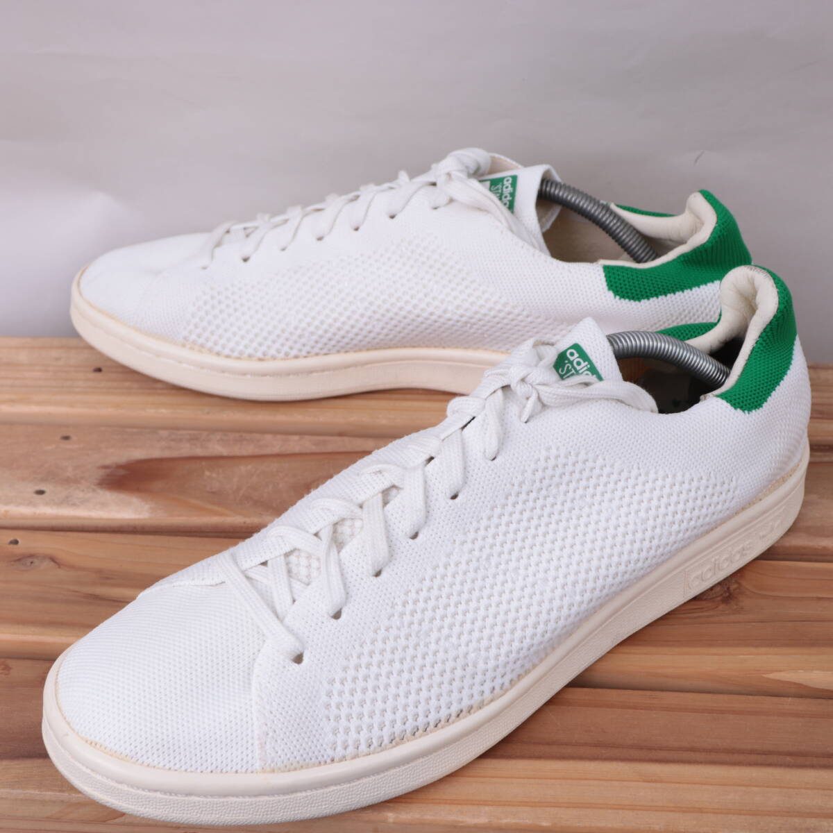 z2252 Adidas Stansmith prime вязаный US11 29.0cm/ белый белый зеленый adidas STAN SMITH OG PK мужской спортивные туфли б/у 