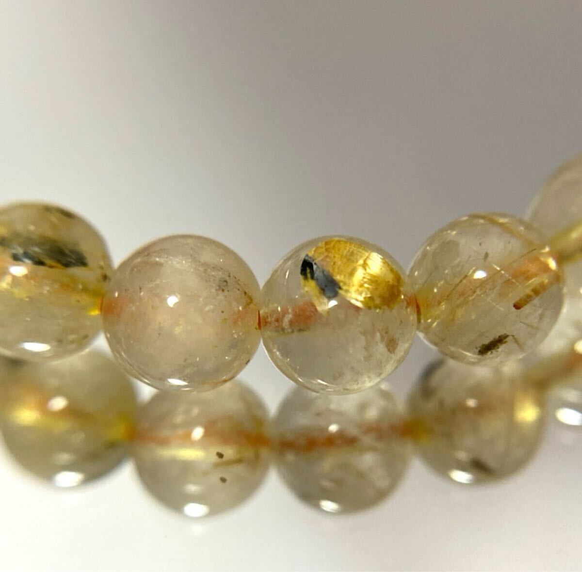 A12 ルチルクォーツ　ゴールデン　グリーン　混ぜこぜ　大量セット　まとめ売り　天然石　色石　金運　パワーストーン 色石 ブレスレット