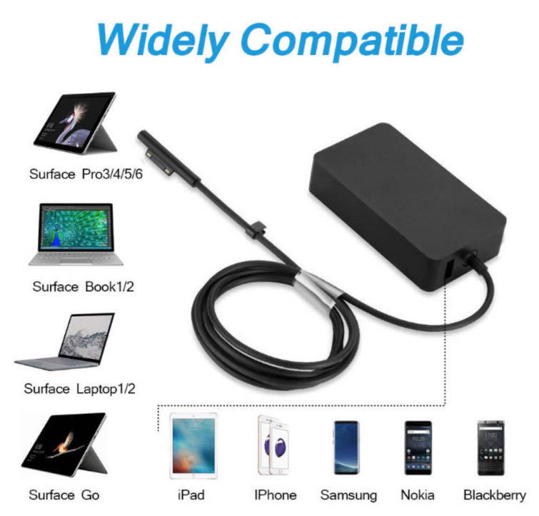 【送料無料】★純正品★新品 Surface Pro model1800 充電器 マイクロソフト 44W 15V 2.58A 電源アダプター サーフェス AC充電器