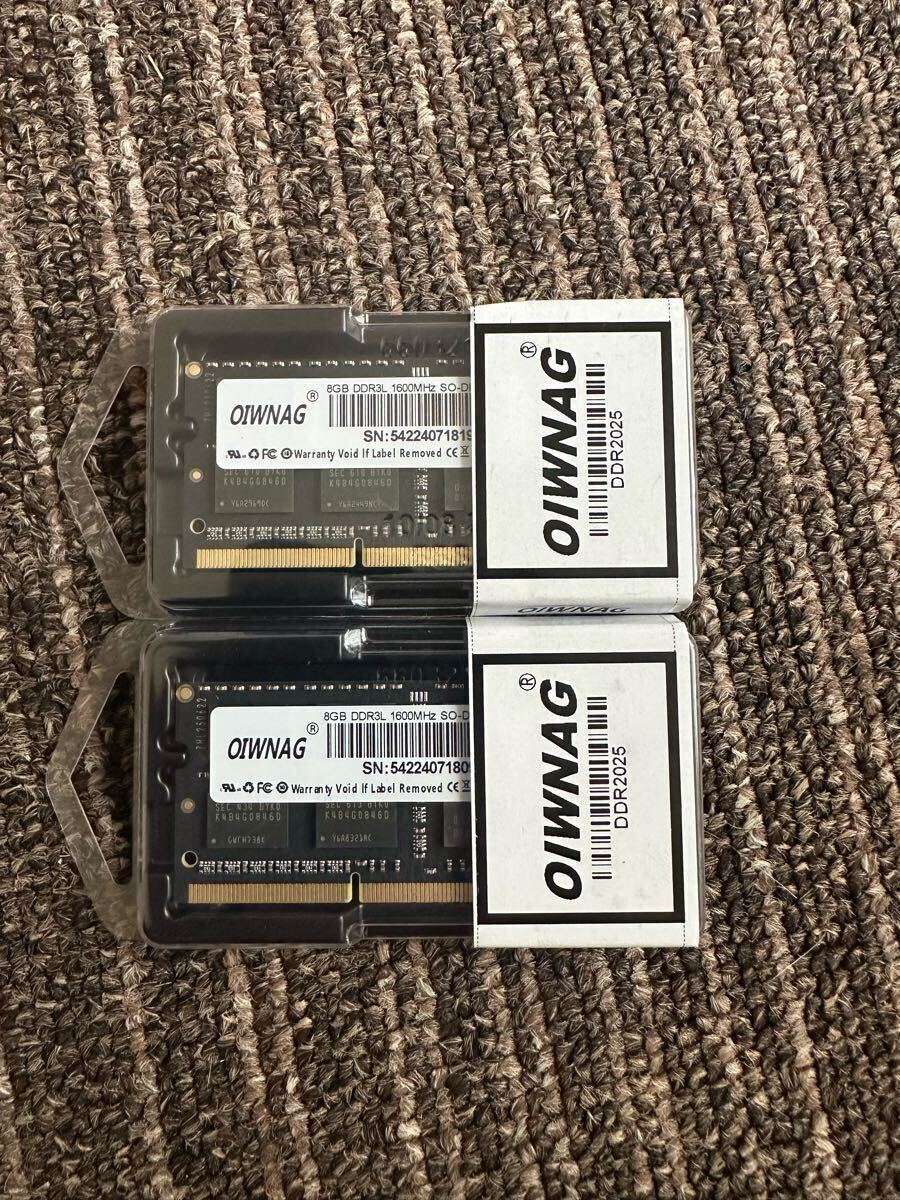 新品未使用 サムスンチップス samsungチップス 16GB(8GB×2枚) 2RX8 DDR3L 1600MHz PC3L-12800S SODIMM 204pinラップトップメモリRAM