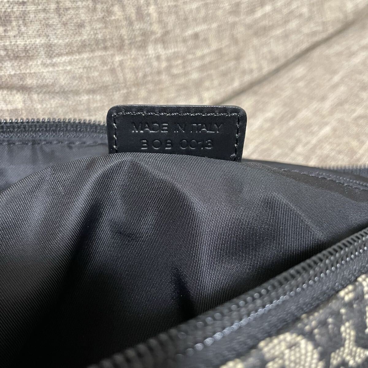 Christian Dior ショルダーバッグ トロッター オブリーク ジャガード キャンバス レザー ディオール クリスチャンディオール ネイビー