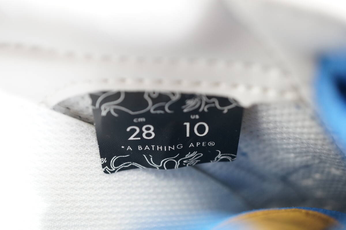東ハ:未使用【A BATHING APE/ア ベイシング エイプ】FOOT Soldier BAPE STA ブルー×迷彩 28㎝ ベイプ スニーカー ★送料無料★_画像9