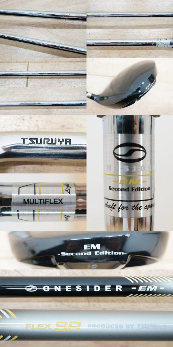 前ダ：【つるやゴルフ】ワンサイダー EM フレックス SR ゴルフクラブセット 12本 キャディバッグ カバー メンズ ★送料無料★_画像8