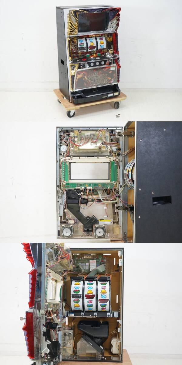 東ハ:【ロデオ】MONSTER HUNTER モンスターハンターZS パチスロ実機 コイン不要機 ドアキー＆設定キー スロット台 メダル不要台_画像4