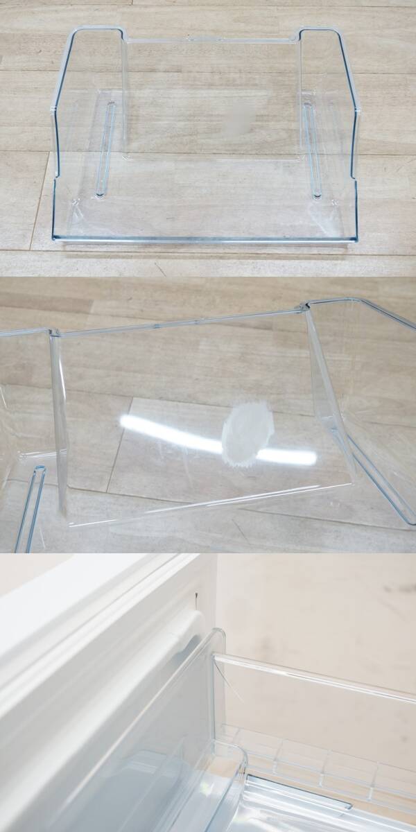 前ダ：【日立】2ドア 冷凍冷蔵庫 154L RL-154RA 2021年 パールホワイト 3段ドアポケット こものバスケット付き ★送料無料★_画像9