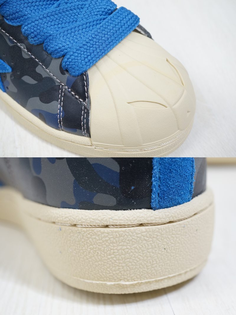 東ハ:未使用【A BATHING APE/ア ベイシング エイプ】FOOT Soldier BAPE STA ブルー×迷彩 28㎝ ベイプ スニーカー ★送料無料★_画像7