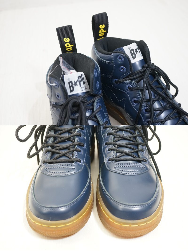 東ハ:未使用【A BATHING APE/ア ベイシング エイプ】FOOT Soldier BAPE STA MID 28㎝ ベイプ ハイカットスニーカー ★送料無料★_画像4