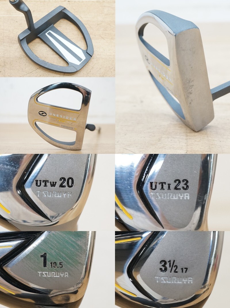 前ダ：【つるやゴルフ】ワンサイダー EM フレックス SR ゴルフクラブセット 12本 キャディバッグ カバー メンズ ★送料無料★_画像7