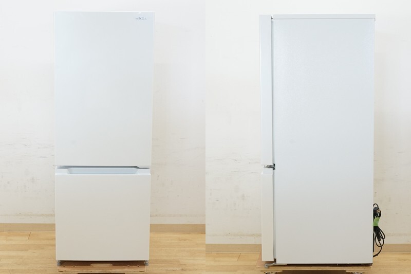 前ダ：【日立】2ドア 冷凍冷蔵庫 154L RL-154RA 2021年 パールホワイト 3段ドアポケット こものバスケット付き ★送料無料★_画像2