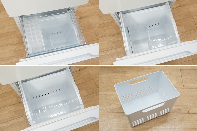 前ダ：【日立】2ドア 冷凍冷蔵庫 154L RL-154RA 2021年 パールホワイト 3段ドアポケット こものバスケット付き ★送料無料★_画像7