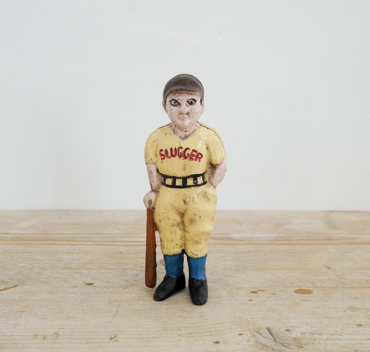 U.S. ヴィンテージ 鋳物制オブジェ 野球 SLUGGER / 鉄 Cast Iron キャストアイロン 貯金箱 バンク 置物 #506-039-530