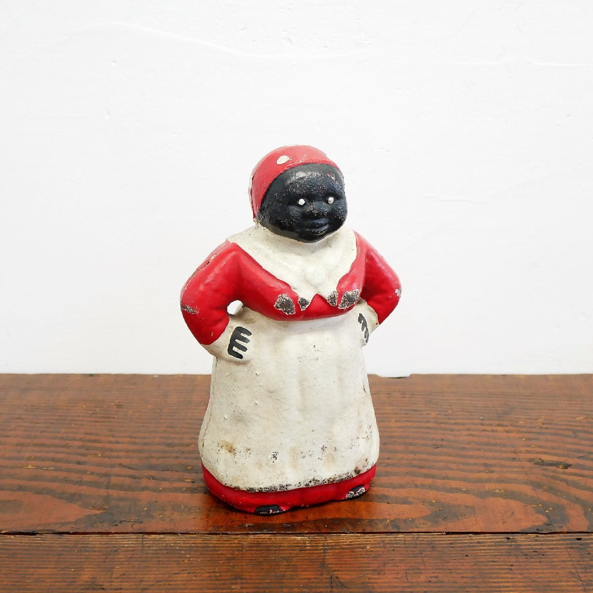1930's アメリカ ヴィンテージ ジェミマおばさん 鉄制 貯金箱 / Aunt Jemima 置物 オブジェ 飾り #506-328-214