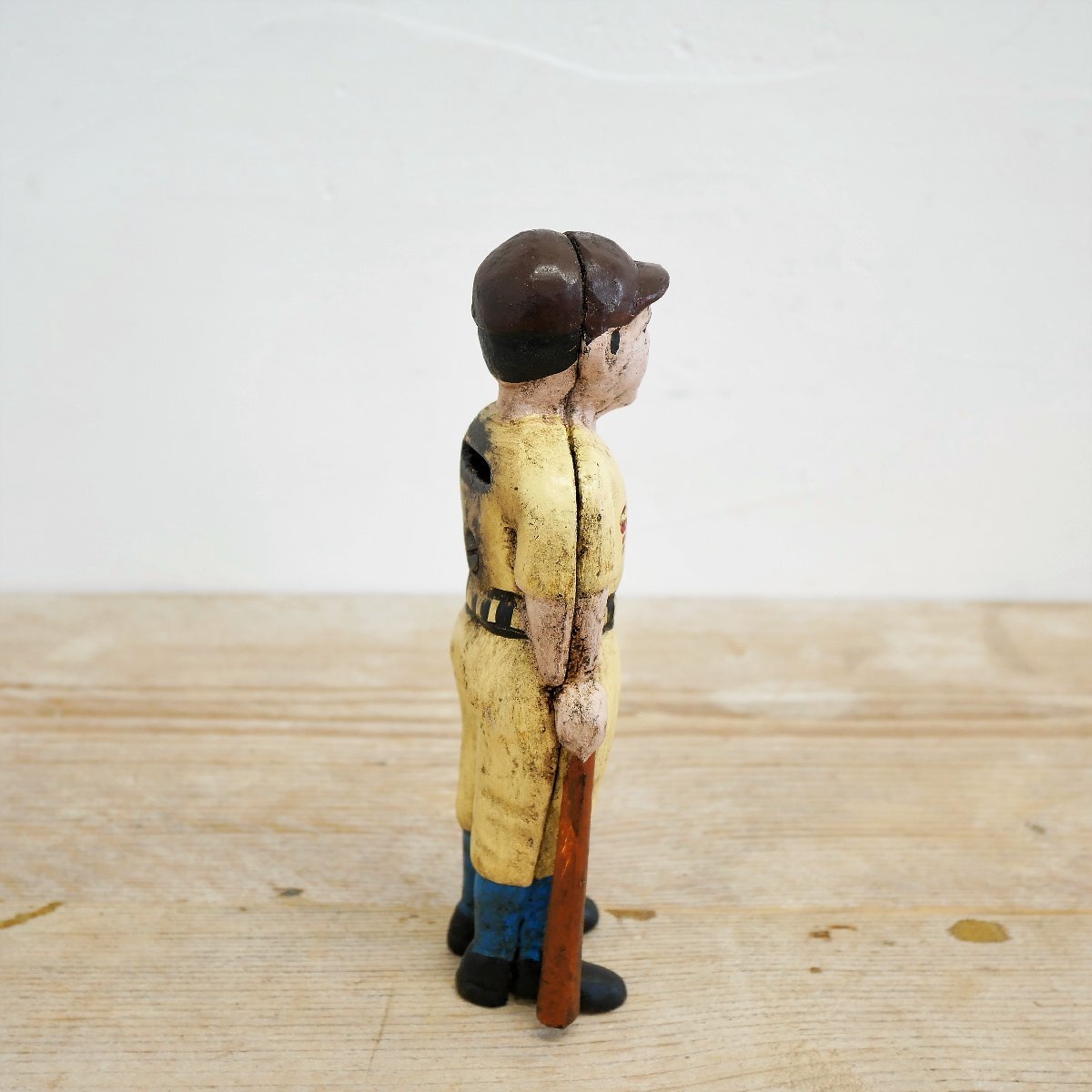 U.S. ヴィンテージ 鋳物制オブジェ 野球 SLUGGER / 鉄 Cast Iron キャストアイロン 貯金箱 バンク 置物 #506-039-530