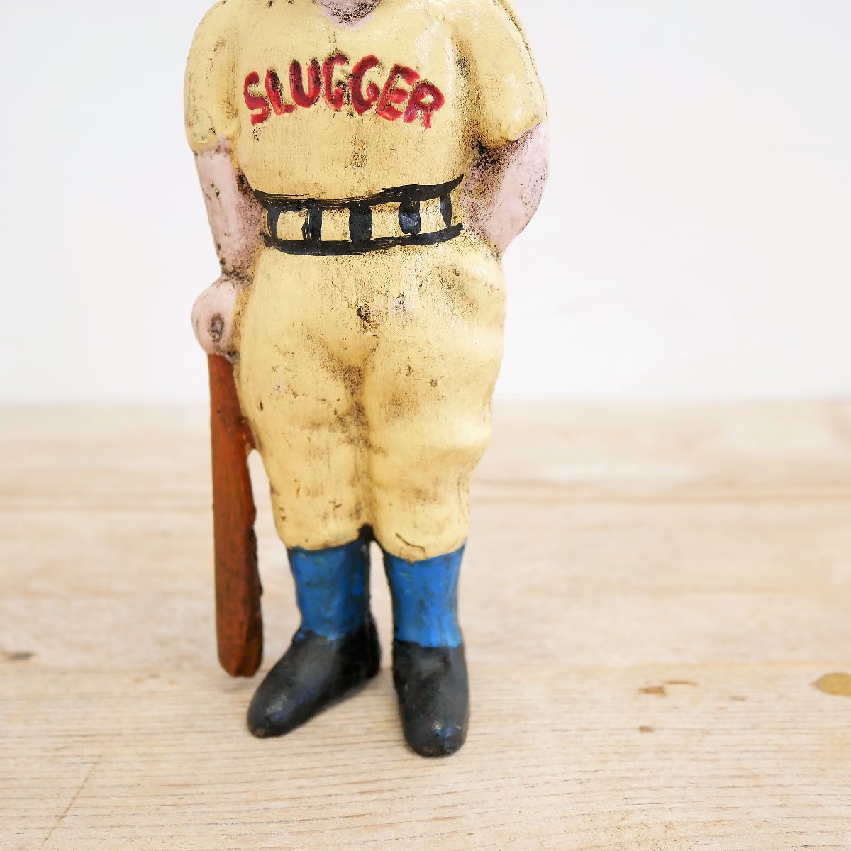 U.S. ヴィンテージ 鋳物制オブジェ 野球 SLUGGER / 鉄 Cast Iron キャストアイロン 貯金箱 バンク 置物 #506-039-530