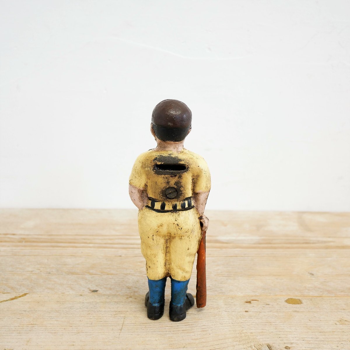 U.S. ヴィンテージ 鋳物制オブジェ 野球 SLUGGER / 鉄 Cast Iron キャストアイロン 貯金箱 バンク 置物 #506-039-530