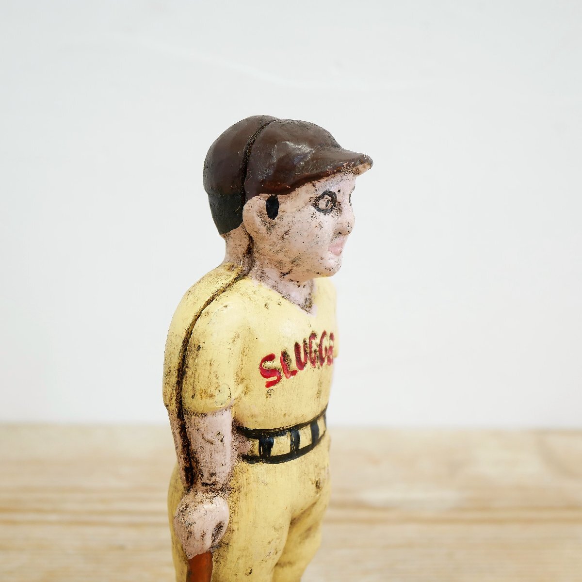 U.S. ヴィンテージ 鋳物制オブジェ 野球 SLUGGER / 鉄 Cast Iron キャストアイロン 貯金箱 バンク 置物 #506-039-530