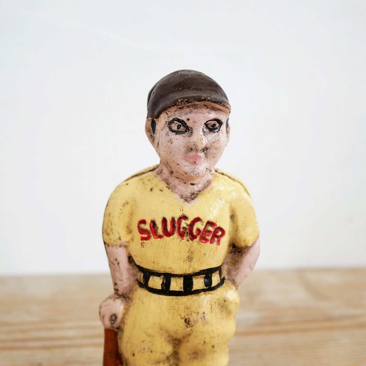 U.S. ヴィンテージ 鋳物制オブジェ 野球 SLUGGER / 鉄 Cast Iron キャストアイロン 貯金箱 バンク 置物 #506-039-530