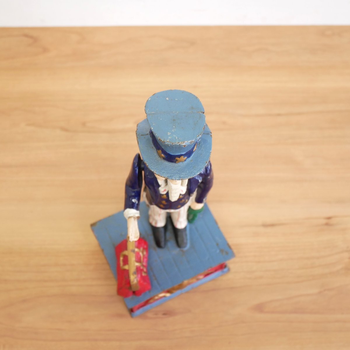 アンクルサム 貯金箱 鋳鉄制 / アメリカ ヴィンテージ キャストアイロン コインバンク 人形 B品 #610-10-230-348