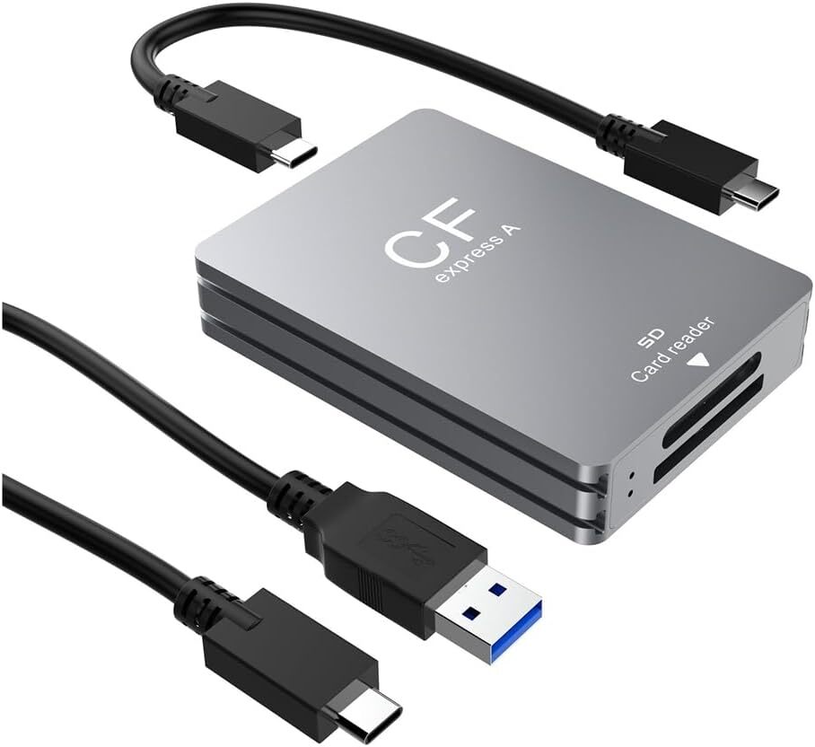 Nsodigry 2 In 1 CFexpress タイプ A SD カード リーダー CFExpress カード リーダー アダプター デュアル スロット SLR 用_画像1