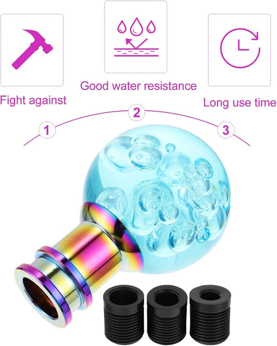 ledmomo シフトノブ M8 M10 丸型 泡入り 汎用_画像2