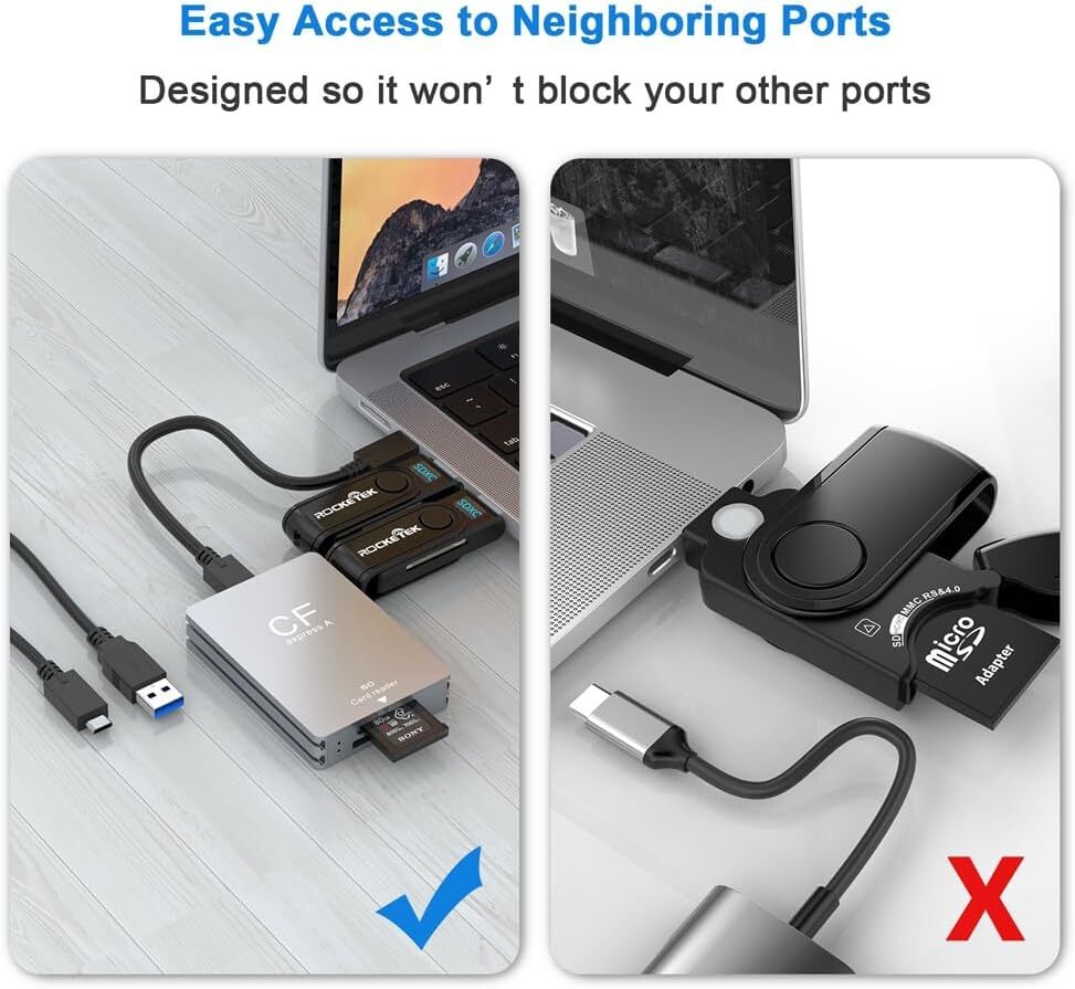 Nsodigry 2 In 1 CFexpress タイプ A SD カード リーダー CFExpress カード リーダー アダプター デュアル スロット SLR 用_画像5