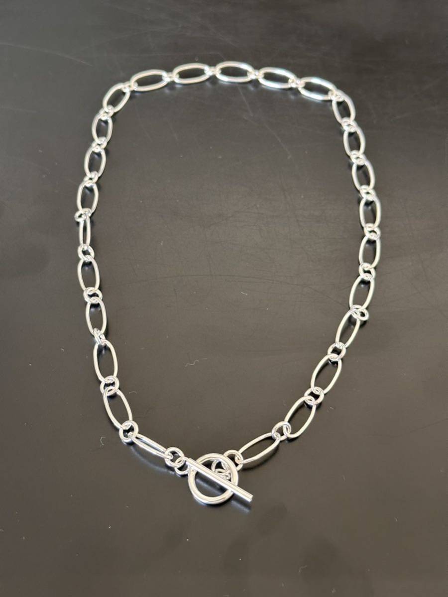 【新品未使用】アンカーチェーン ネックレス シルバー マンテル メンズ レディース アクセサリー _画像1