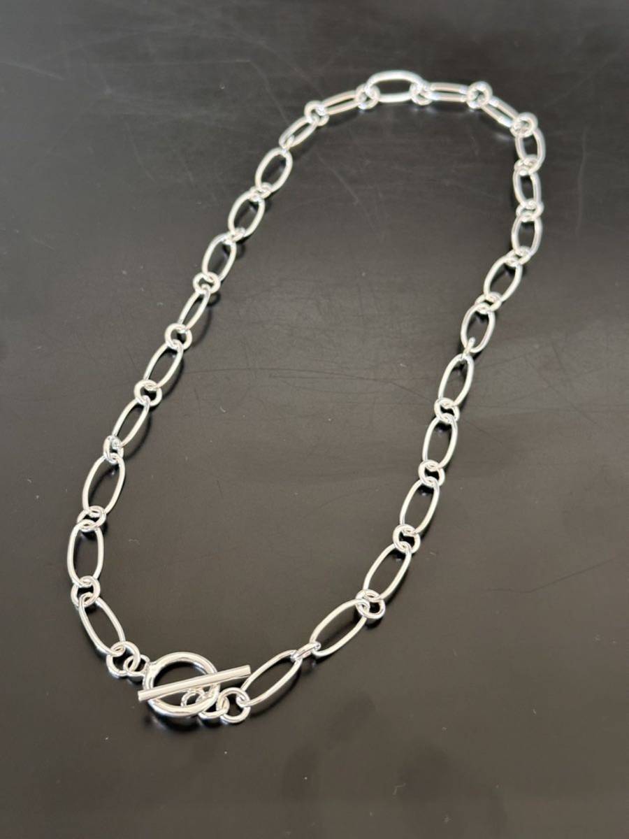 【新品未使用】アンカーチェーン ネックレス シルバー マンテル メンズ レディース アクセサリー _画像3