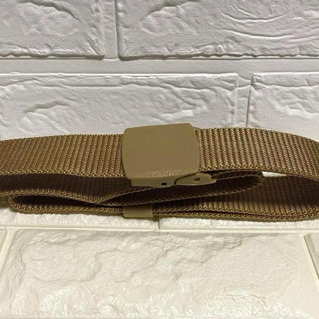 ナイロンベルト 　ブルー　ベージュ 穴なし 無段階調整 メンズ レディース 青黄_画像9