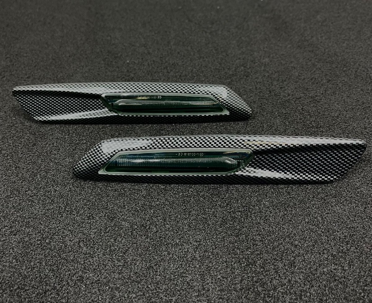 シーケンシャルウインカー? F10ルック カーボン ルック サイドマーカー BMW E92 E93 M3 318ci 320i 325i 330ci 335i 335ci 3シリーズ