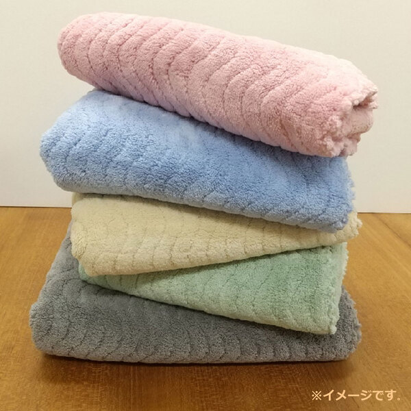 フワモコマルシェ 吸水美神 キュウスイビジン コンパクトタオル 約33×80cm ブルー 1枚入 3セット_画像5