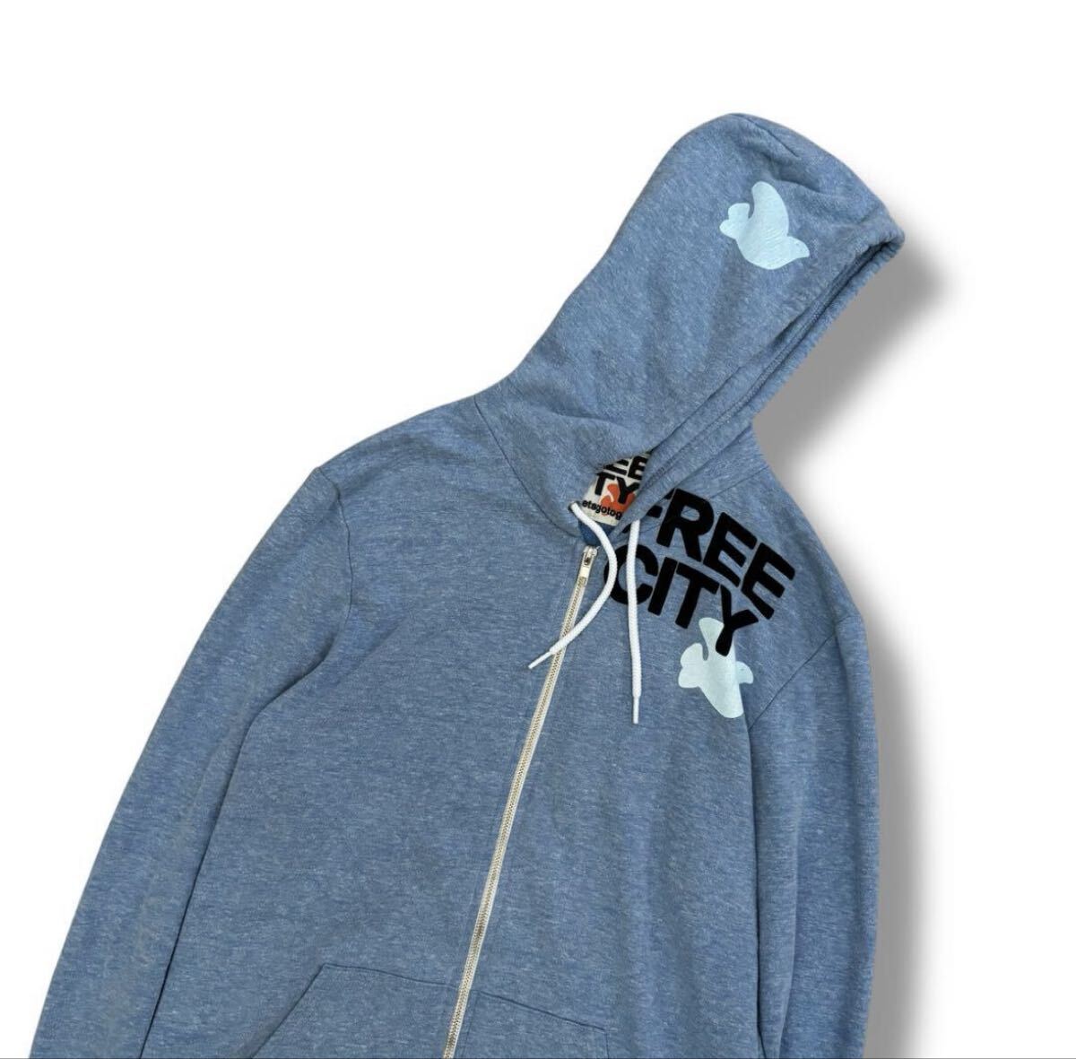 【FREE CITY】FLYマーク ジップアップパーカー　M_画像3