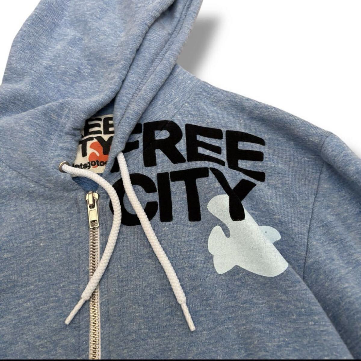 【FREE CITY】FLYマーク ジップアップパーカー　M_画像5