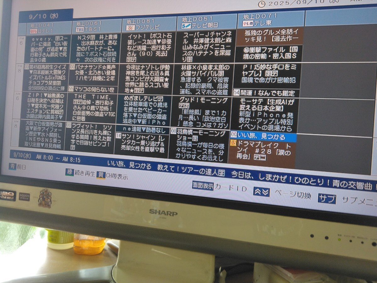 レグザタイムシフトD-M470動(dòng)作品です。付屬品は、リモコン、カード2枚です。タイムシフト録畫OKです6チャンネルタイムシフトレコーダー