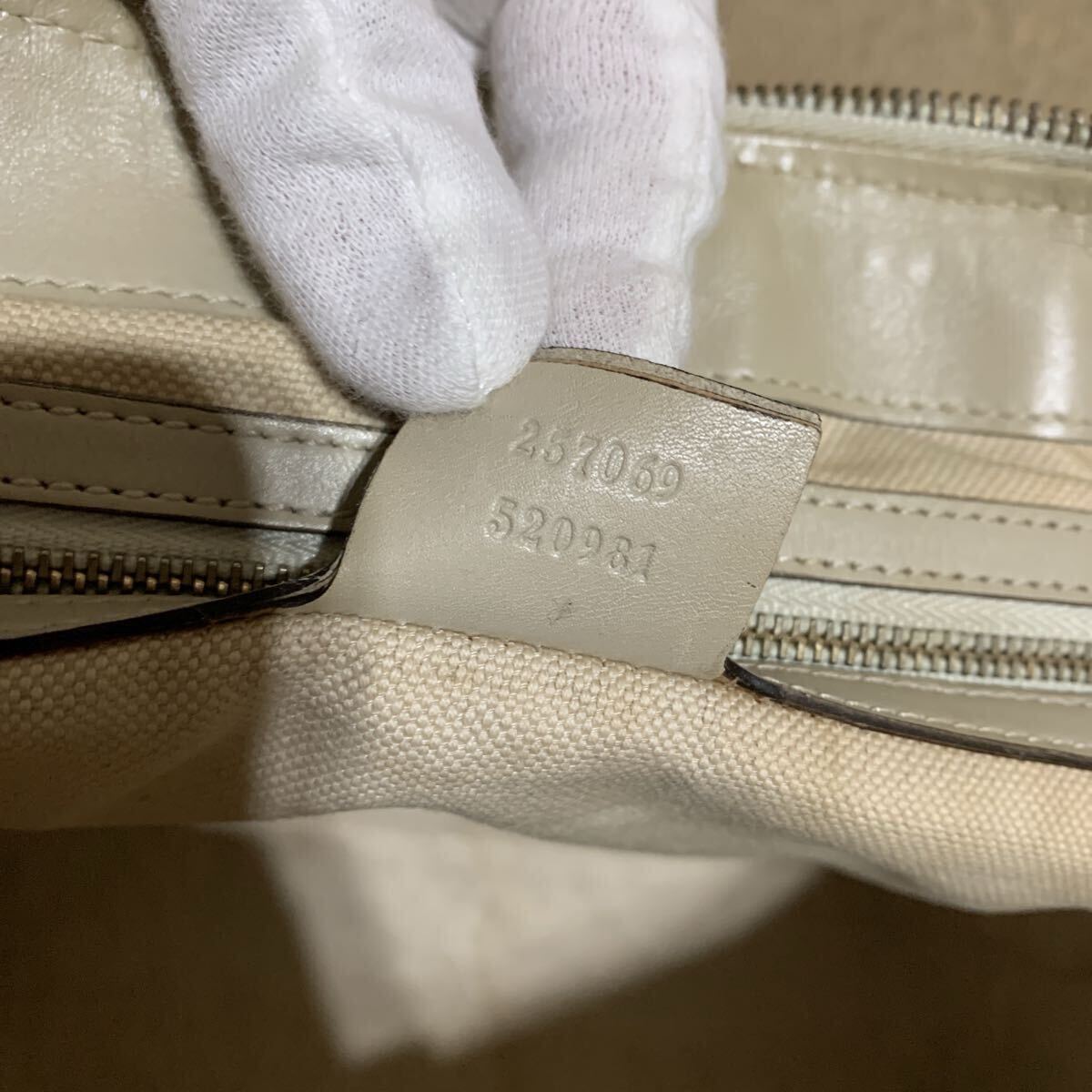 美品　 GUCCI グッチ GGキャンバス ハンドバッグ トートバッグ　ハート　257069 ブラウン系_画像9