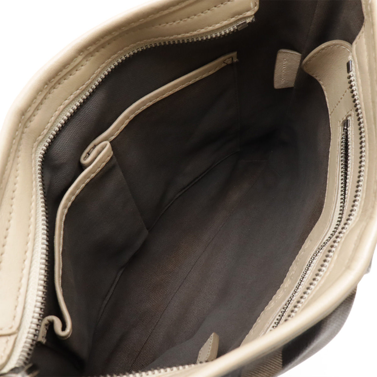 BURBERRY バーバリー スモークドチェック チェック柄 ショルダーバッグ 斜め掛け PVC レザー グレージュ マルチカラー_画像7