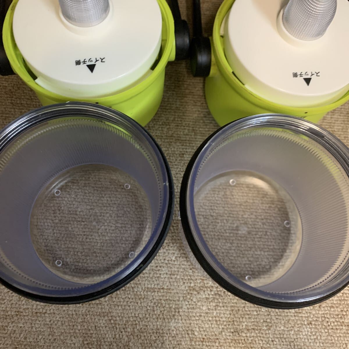 【E499H】通電確認(rèn)済み TOSHIBA ランタン LKL-1000 ２個(gè)セット 高さ15㎝ 単1干電池各4本使用 ※干電池は付屬しておりません