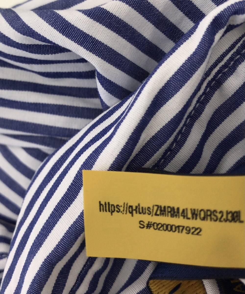 POLO RALPH LAUREN 長(zhǎng)袖 シャツ ブルー ホワイト ストライプ サイズ 8 キッズ 子ども 男の子 ポロ ラルフローレン G3