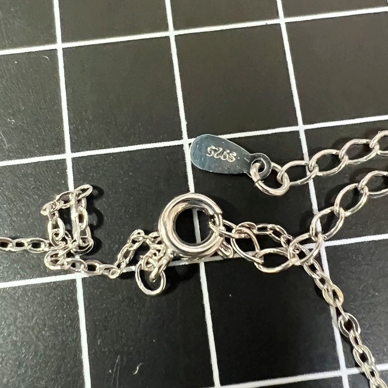 C162 ネックレス レディース シルバー s925 アジャスター有 筒状 リングモチーフ シンプル ペンダント アクセサリー_画像7