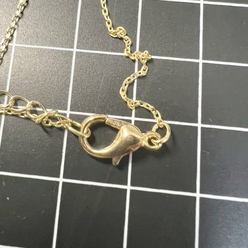 C140 ネックレス レディース ゴールド サークル リング 円 シンプル 上品 アジャスター有り_画像6