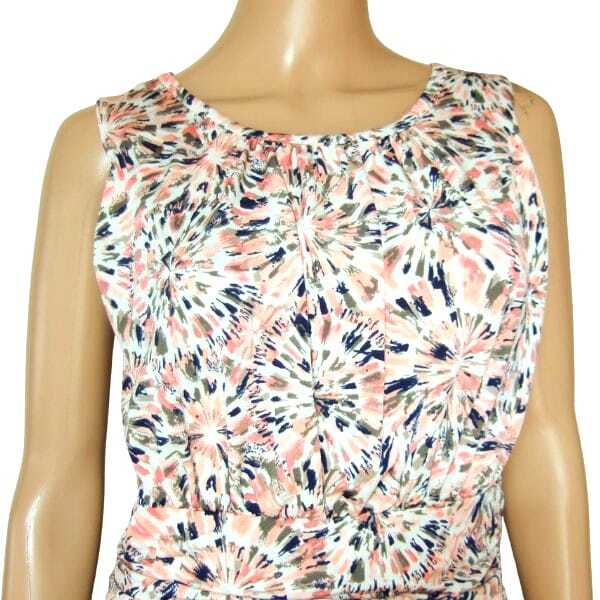 美品/ファス FAS FILLE A SUIVRE ワンピース フランス製 表記 T1 9号 相当 古着 ピンク系 レディース 春 夏 ノースリーブ ジャージ素材_画像2