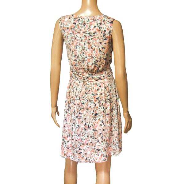 美品/ファス FAS FILLE A SUIVRE ワンピース フランス製 表記 T1 9号 相当 古着 ピンク系 レディース 春 夏 ノースリーブ ジャージ素材_画像3