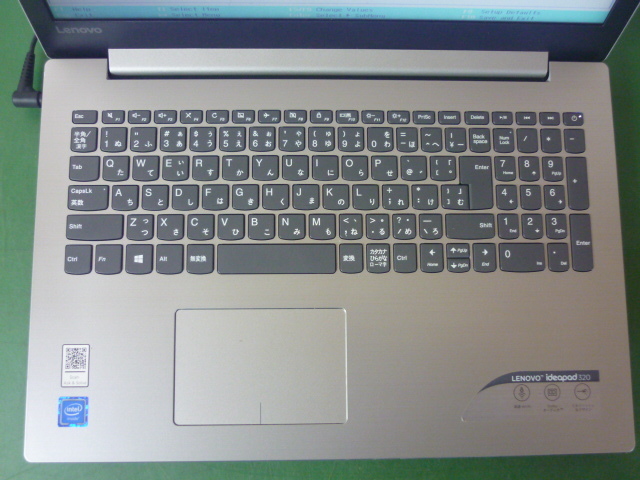 BIOS確認／中古ノートPC／lenovo ideapad 320-15IAP／Ｃeleron-N3350／4GB（管7091307）の画像3