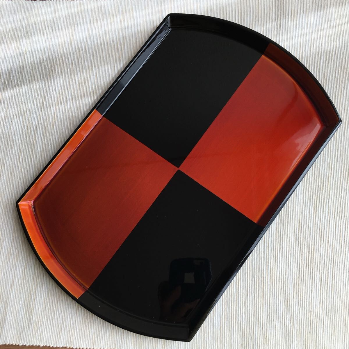 漆器宮内庁御用達山田平安堂 白檀もてなし盆 塗物Japan_画像2