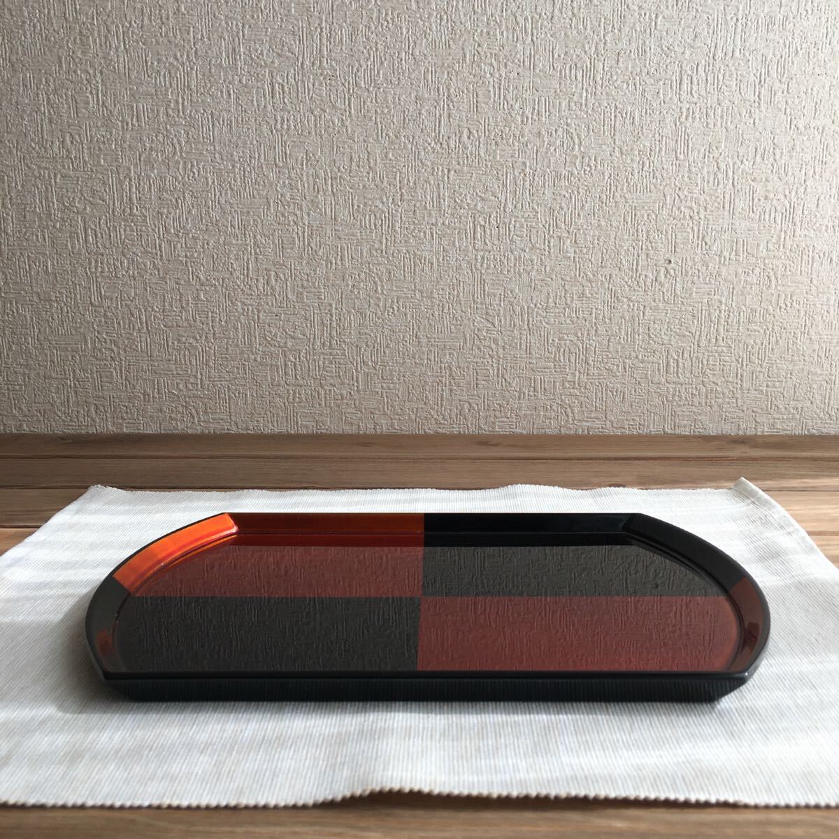 漆器宮内庁御用達山田平安堂 白檀もてなし盆 塗物Japan_画像3