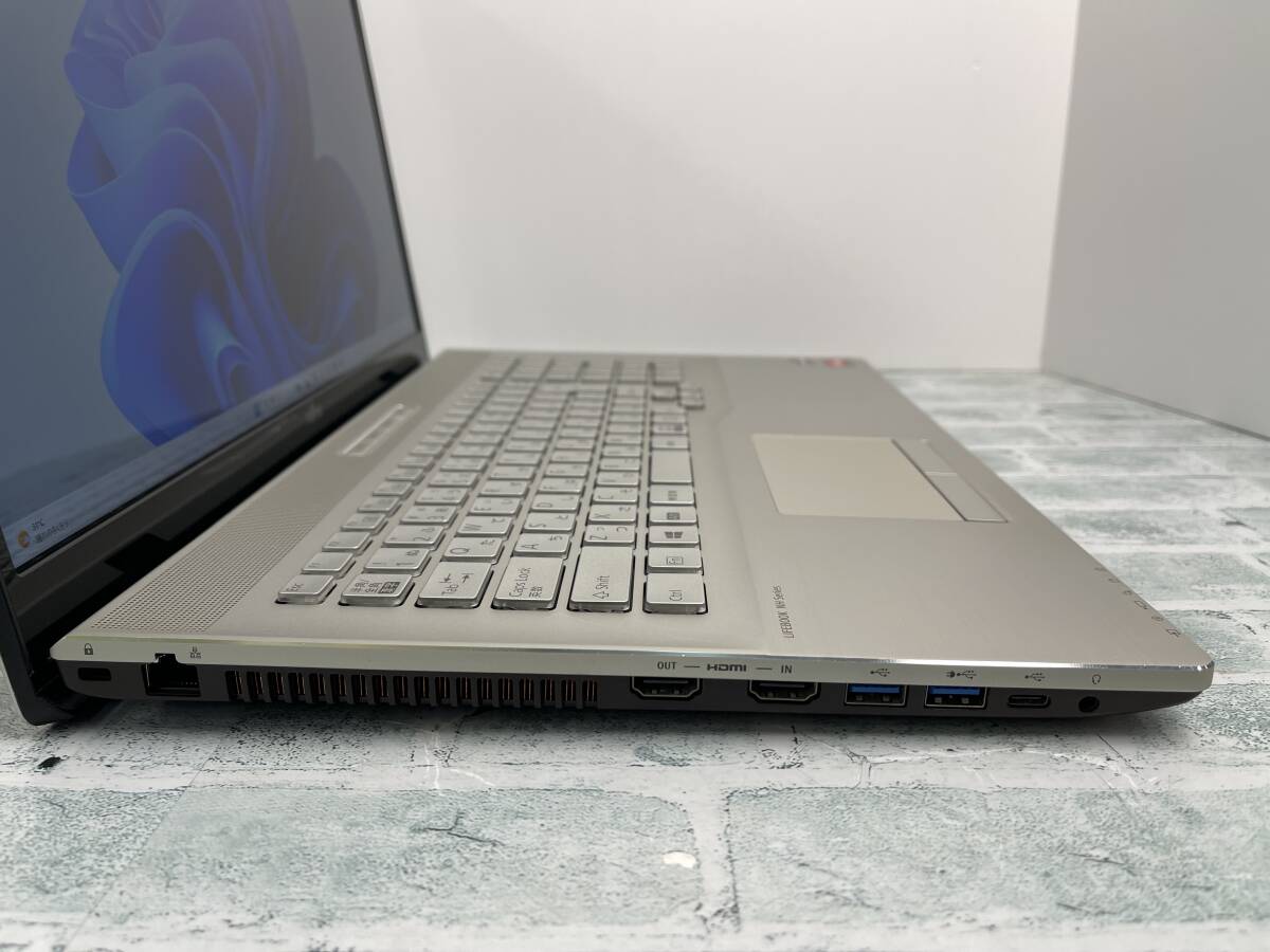 富士通 LIFEBOOK NH77/F3 AMD Ryzen 7 5700U メモリ16GB+SSD512GB+DVD 17.3型FHD Win11 送料無料 N7J1133_画像5