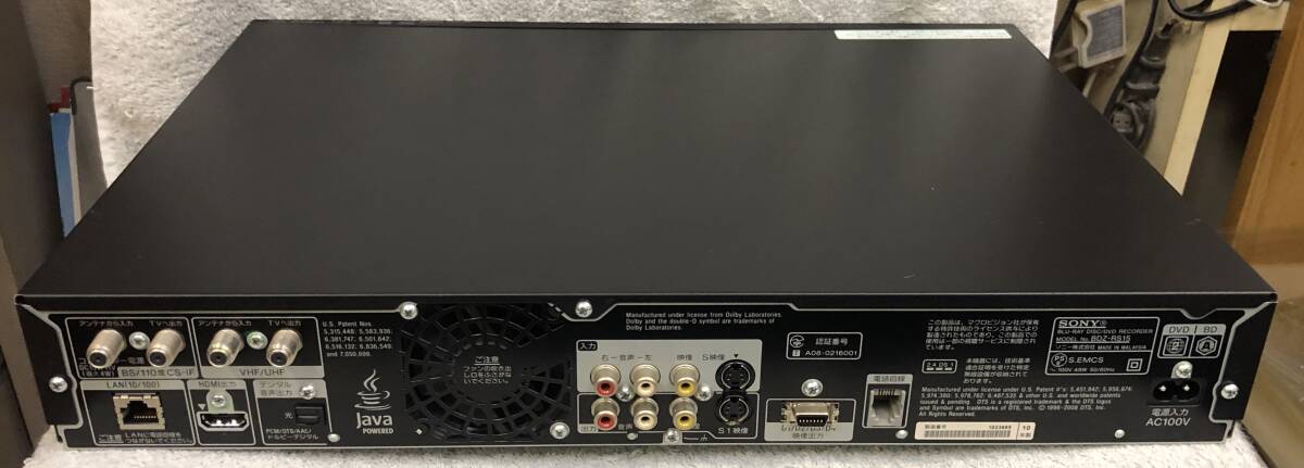 SONY/ソニー BDレコーダー BDZ-RS15 HDD初期化済み_画像7